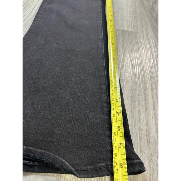 American Eagle Outfitters Womens Black High Rise Flare Button Fly Jeans Size 6 - Picture 8 of 8